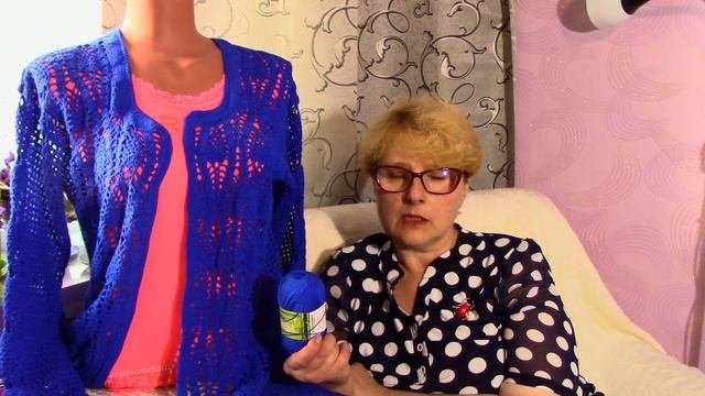 Вязание.Пальто летнее крючком из хлопка с бамбуком.