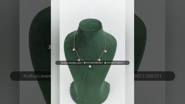 Floral Design Light Weight Indian Diamond Necklace || KothariJewelry.com