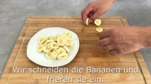 Zuckerfreies Eis in 1 Minute! Keine Sahne! Dessert in 1 Minute von einer Banane! #114