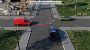 Кто должен уступить на перекрестке? Задача ПДД