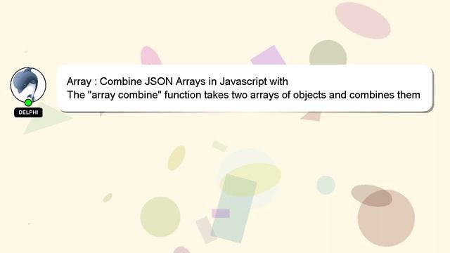 Array : Combine JSON Arrays in Javascript with смотреть онлайн