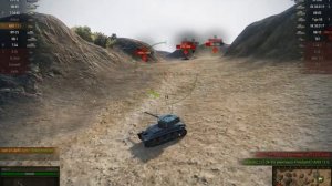 World of Tanks - Легкий танк АМХ 12t тащит бой