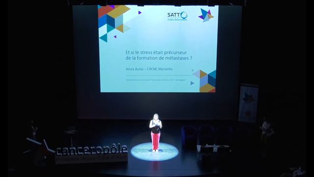 Anaïs Aulas (CRCM, Marseille) lors du Séminaire 2021 du Canceropôle