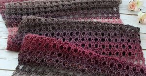 Вязание крючком: Простой узор для палантинов и шарфов