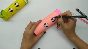 Пенал из бумаги. Органайзер для ручек и карандашей. Оригами Пенал | DIY Pencil Box. Pencil Holder