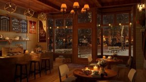 Piano Relaxing Jazz Music and 4K Cozy Coffee Shop | Smooth Jazz Music to Relax, Study, Work, Chill