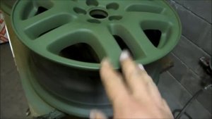 Покраска литых дисков в серый металлик - ( Painting alloy wheels in grey metallic )