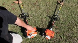 Stihl FS 250 vs FS 130 - Two stroke vs Four Stroke.  #StihlFS130 #StihlFS250