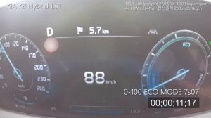 KIA K8 Hybrid Acceleration .0-100 가속영상. 제로백