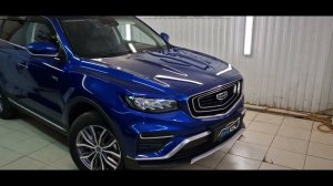 Geely Atlas - забронировали полиуретановой плёнкой переднюю часть и все зоны риска повреждения