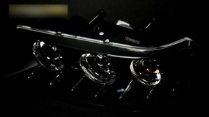 Черные фары ВАЗ 2112, 2110, 2111 "Плавник акулы"