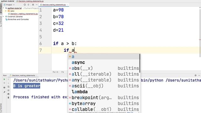 Decision Making Statements in Python | IF  IF ELSE, IF ELIF Ladder and Nested if statement in pytho