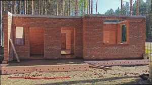 Финал работ по кладке стен и перегородок.