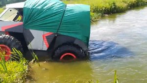 Испытания вездехода на ободрышах в Иваново