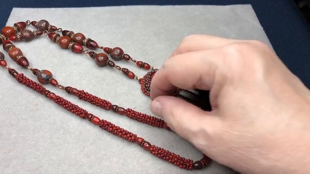 Красная ЯШМА. Чёрный АГАТ. Украшения для Юлии из Воскресенска. Часть 4.