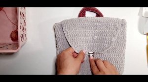 Вязаный крючком плюшевый рюкзак единорожка для детей и подростков.