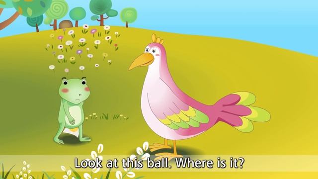 The Green Frog - Where is it? (In/On/Under) - English animated story for Kids