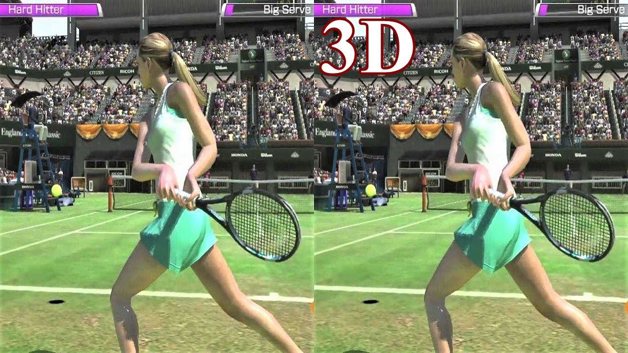 Virtua Tennis 4 3D video SBS VR box google cardboard смотреть онлайн
