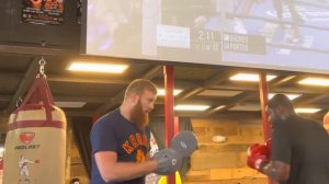 Mitts workout with Andrew Tabiti #golanidavid #coachredbeard #boxing