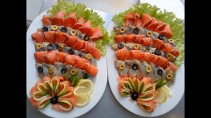 🐡КАК КРАСИВО ПОДАТЬ РЫБНУЮ НАРЕЗКУ НА ПРАЗДНИЧНЫЙ СТОЛ🐡