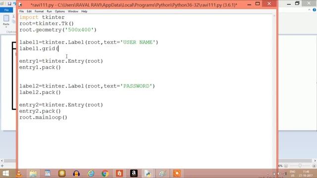 05.how to use grid system in Python gui