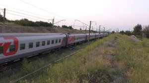 "Солянка из вагонов". ЭП1М-547 с поездом №117 Адлер - Самара