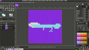 Axolotl Pixel Art in GIMP 2.10