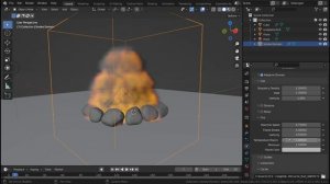 ?Симуляция огня в блендер 3.2 для начинающих!?