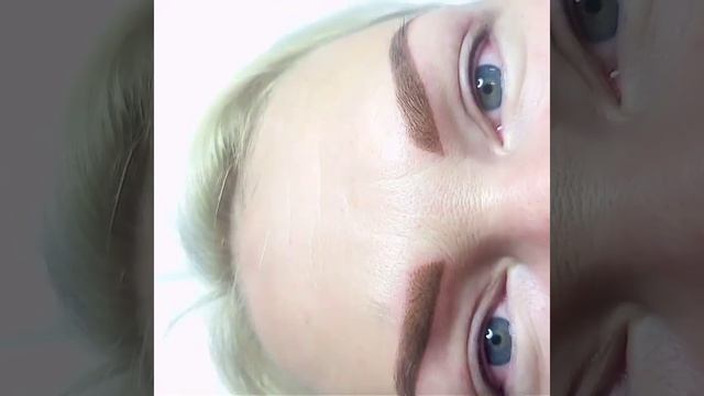 Пудровое напыление бровей и межресничный татуаж смотреть онлайн