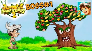 ВСТРЕЧА с БОССОМ приключение ТАРЗАНА в ДЖУНГЛЯХ часть 2 - прохождение андроид мультик игры.