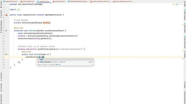 Book App Firebase | 02 Login SignUp | Android Studio | Java