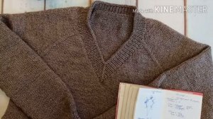 Экспресс МК свитер спицами джемпер спицами пуловер из Ланаголд классик