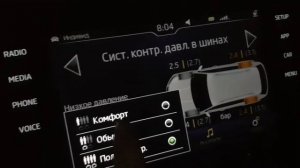 отображение системы прямого измерения давления в шинах кодиак