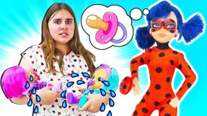Приключения Леди Баг – Маринетт сидит с детьми – Игры в куклы для девочек