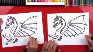 Как нарисовать дракона легко How To Draw A Dragon