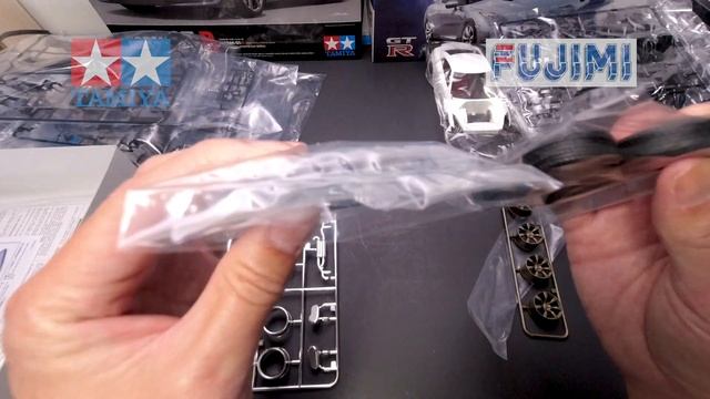Nissan GT-R Model Kits. Tamiya 24300 vs. Fujimi 03794