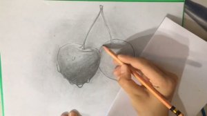 Рисуем Реалистичные вишенки карандашом/Pencil Realistic cherries ?