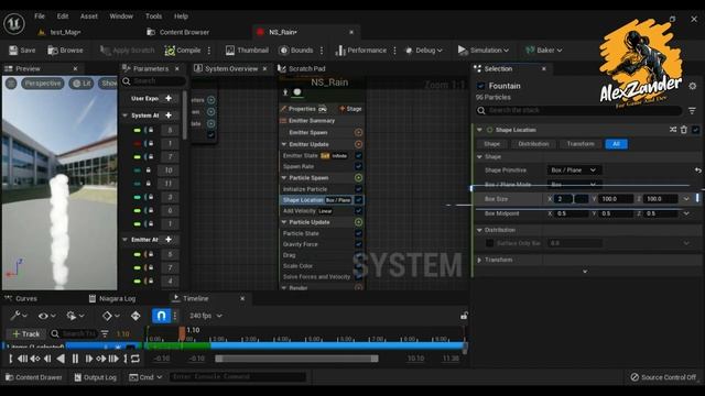 Dynamic Weather P1 - Unreal Engine 5 Rain Particle with Splashes using Niagara FX System