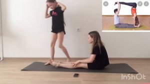 ЙогаЧеллендж третья часть с младшей сестро Челлендж третья часть с младшей сестрой?