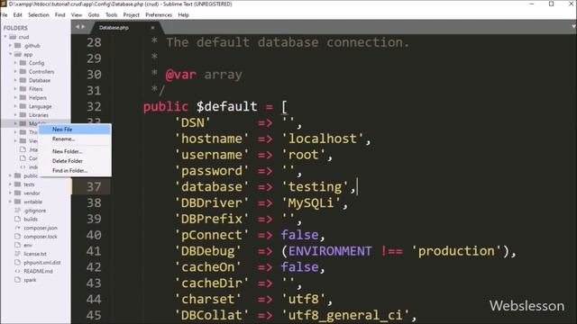 CodeIgniter 4 CRUD Tutorial - Initial Set Up