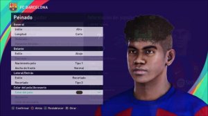 LAMINE YAMAL face+stats (FC Barcelona) How to create in PES 2021