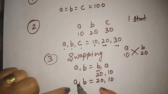multiple assignment in python