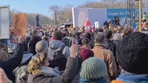 Демонстрация солидарности с #Ukraine в центре Берлина. Германия.