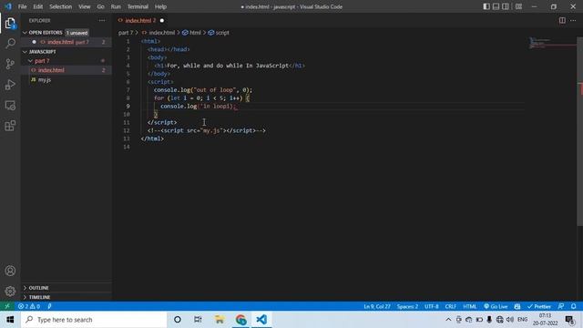 The Modern JavaScript Tutorial | Part 9 | For, while & do while loop | Tech Quick Learner