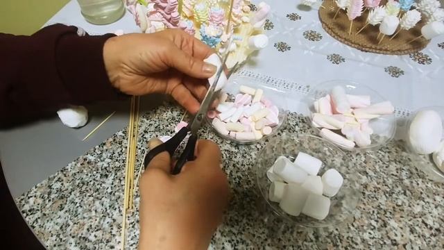 Цветы из маршмеллоу. Зимние мотивы. смотреть онлайн