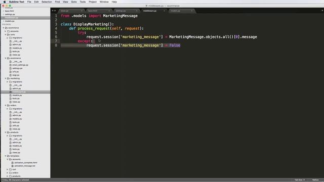 Django tutorial for beginners - 56 Middleware for Marketing Message смотреть онлайн