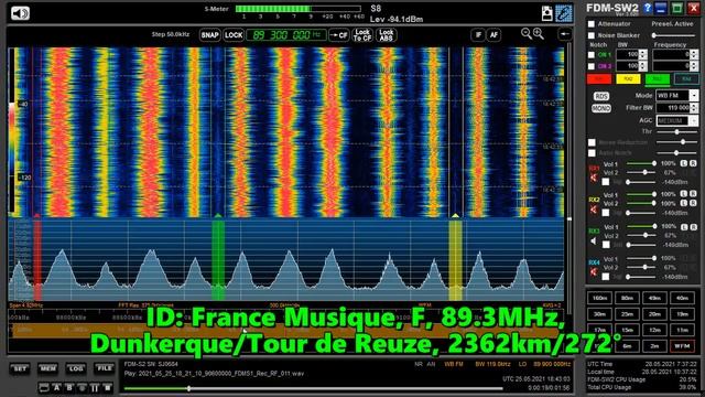 25.05.2021 18:42UTC, [Es], France Musique, Франция, 89.3МГц, 2362км