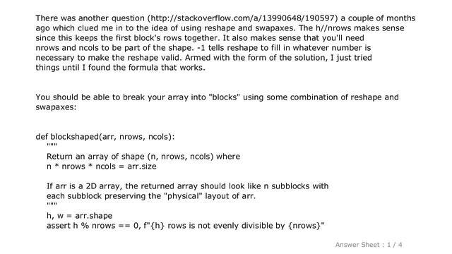 PYTHON : Slice 2d array into smaller 2d arrays
