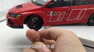 (AGU Model) Mitsubishi Lancer EVO IX resin scale 1:18 in (red rally deco)
