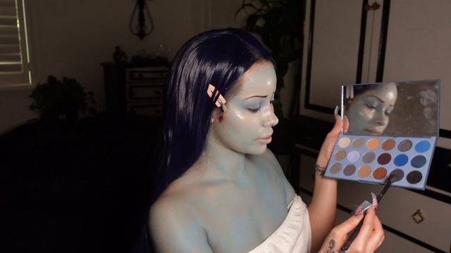 corpse bride makeup tutorial (halloween look start to finish) смотреть онлайн